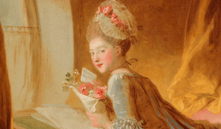 Detalhe do quadro "The Love Letter", de Jean Honoré Fragonard | MET Museum